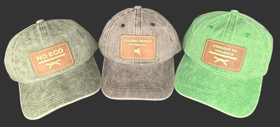 Funny BJJ Hat – Vintage Washed Cap with Leatherette Patch | Jiu Jitsu Cap