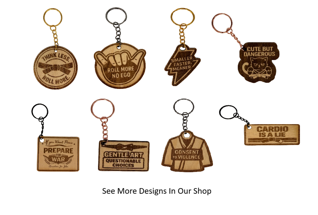 Consent to Violence   – Personalized Laser Engraved Jiu Jitsu Keychain | Durable, Lightweight, Gift for Grapplers