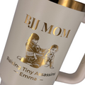 Personalized BJJ Mom Tumbler | Custom Kids Photo Engraved Tumbler – Personalized Laser Engraved BJJ Tumbler