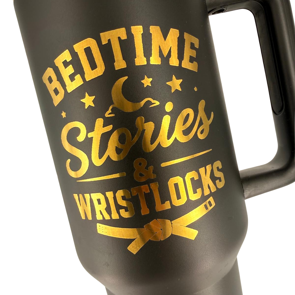 Bedtime Stories & Wristlocks Tumbler – Personalized Laser Engraved BJJ Tumbler