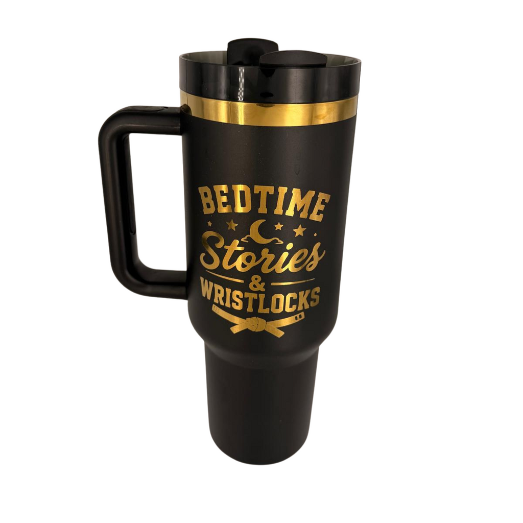 Bedtime Stories & Wristlocks Tumbler – Personalized Laser Engraved BJJ Tumbler