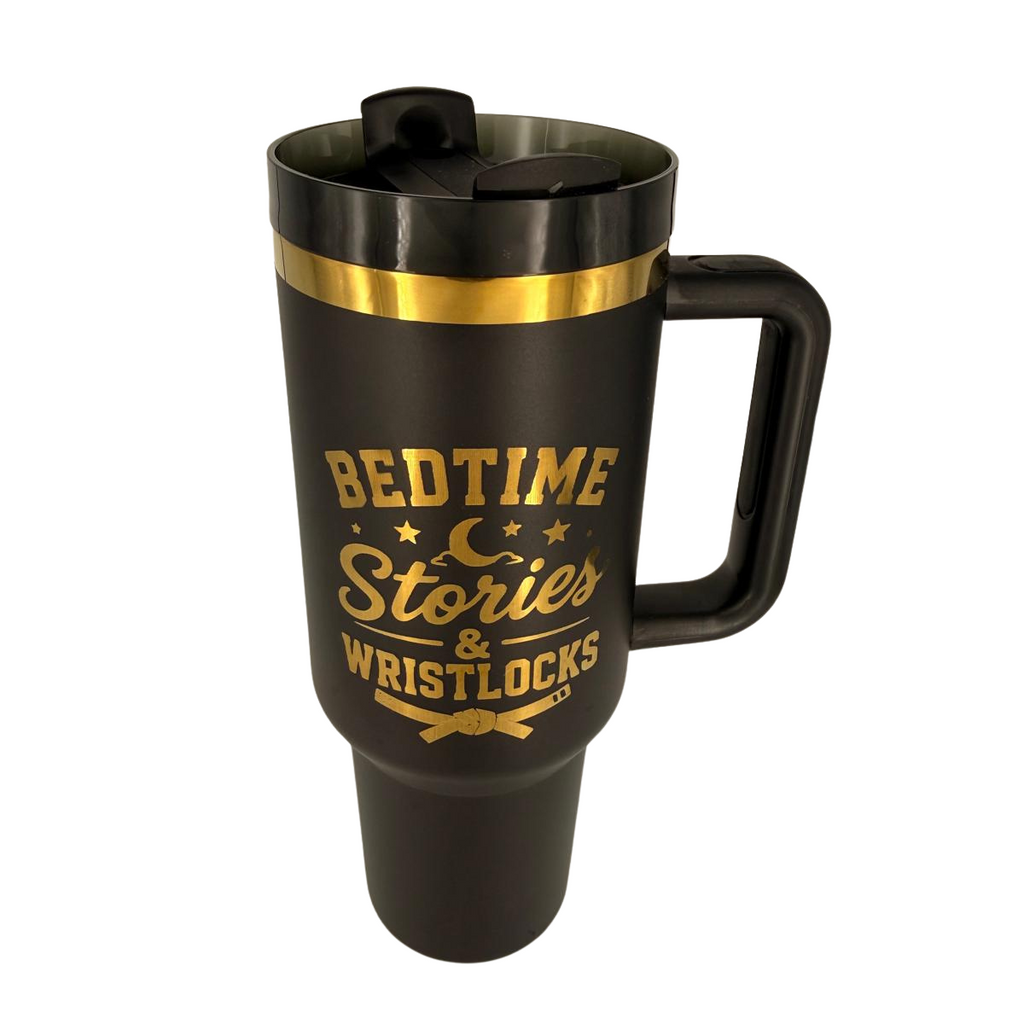 Bedtime Stories & Wristlocks Tumbler – Personalized Laser Engraved BJJ Tumbler