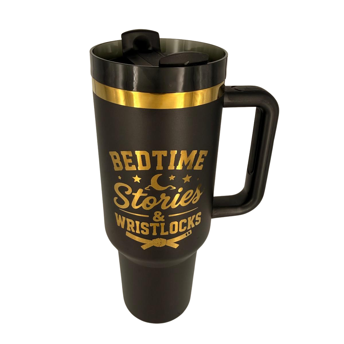 Bedtime Stories & Wristlocks Tumbler – Personalized Laser Engraved BJJ Tumbler