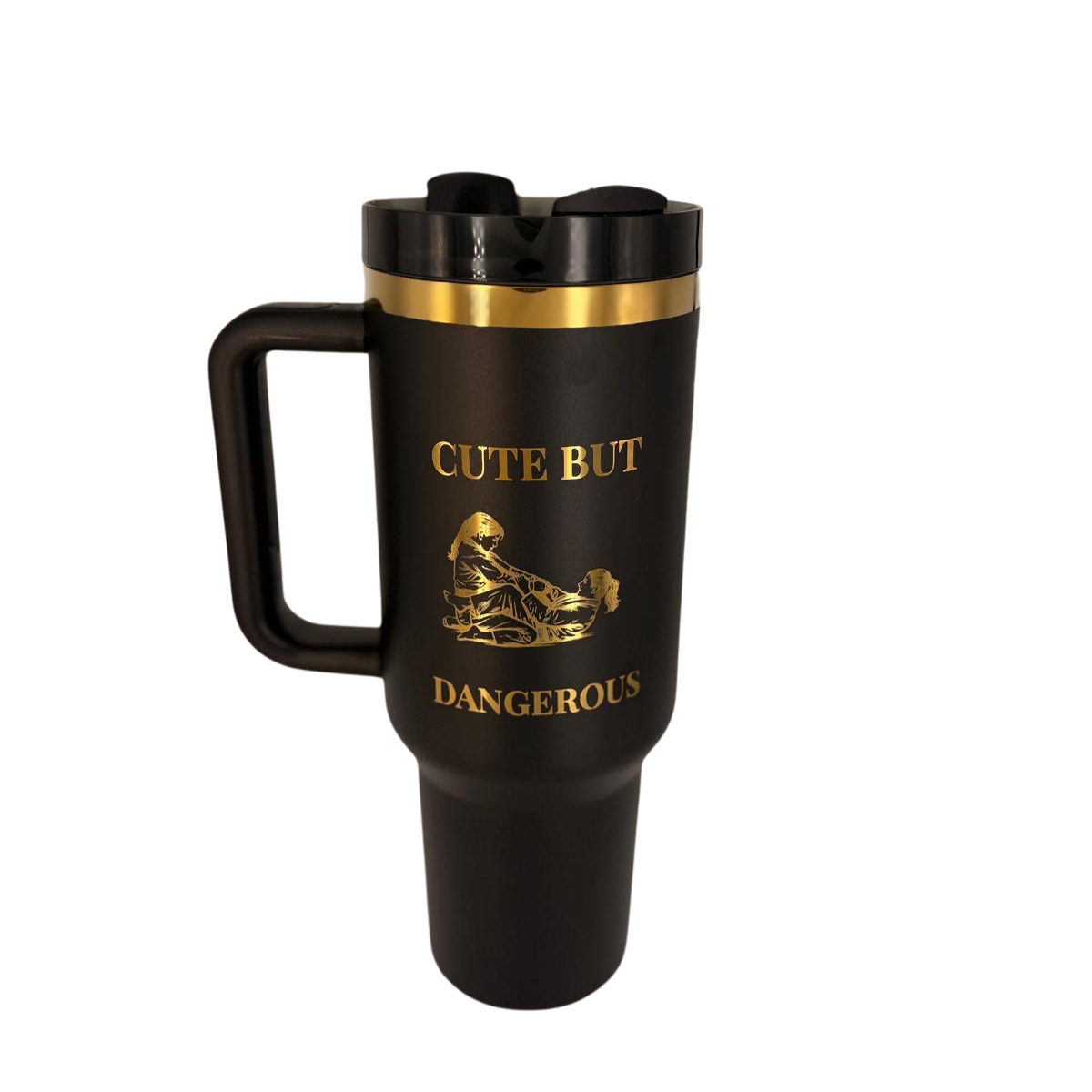 Cute but Dangerous – Personalized Laser Engraved BJJ Tumbler