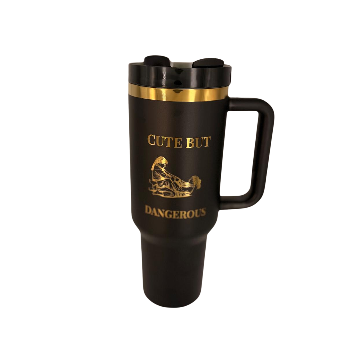 Cute but Dangerous – Personalized Laser Engraved BJJ Tumbler