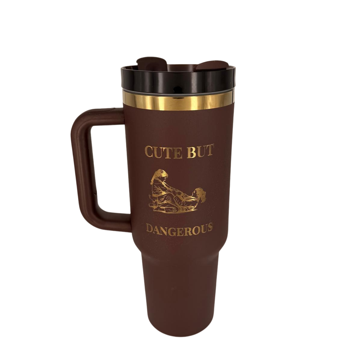 Cute but Dangerous – Personalized Laser Engraved BJJ Tumbler