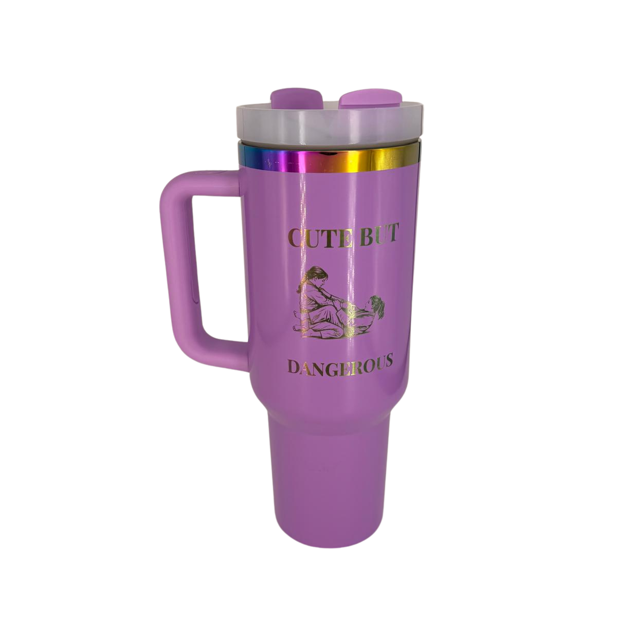 Cute but Dangerous – Personalized Laser Engraved BJJ Tumbler