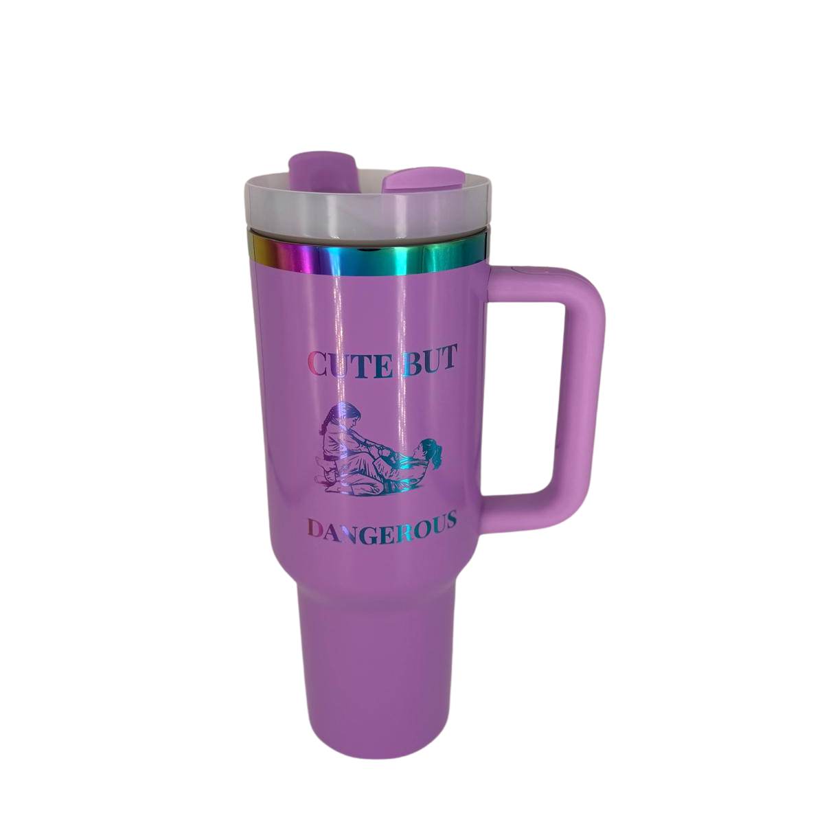 Cute but Dangerous – Personalized Laser Engraved BJJ Tumbler