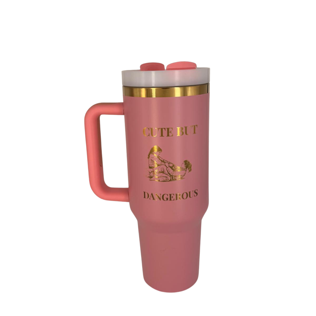 Cute but Dangerous – Personalized Laser Engraved BJJ Tumbler