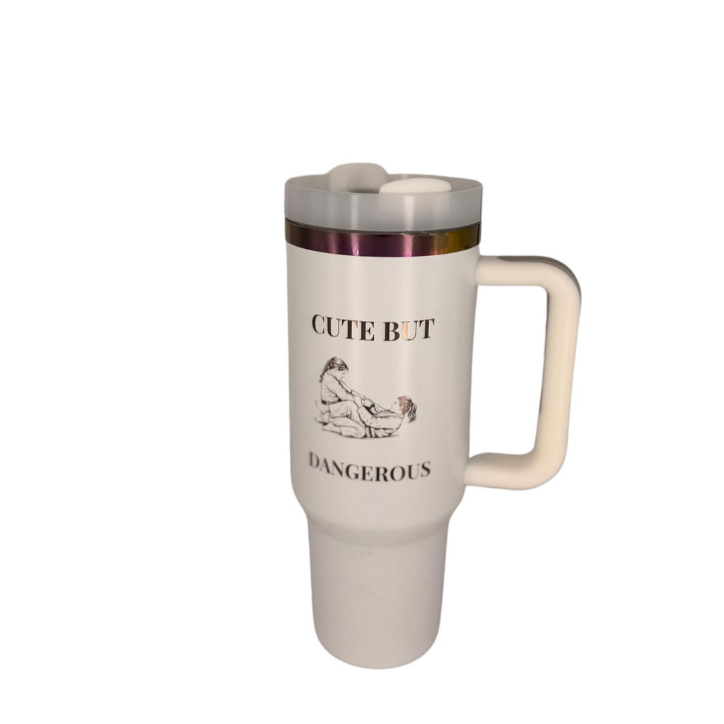 Cute but Dangerous – Personalized Laser Engraved BJJ Tumbler