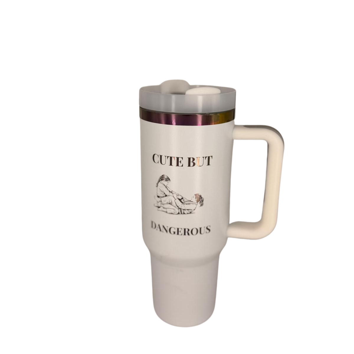 Cute but Dangerous – Personalized Laser Engraved BJJ Tumbler