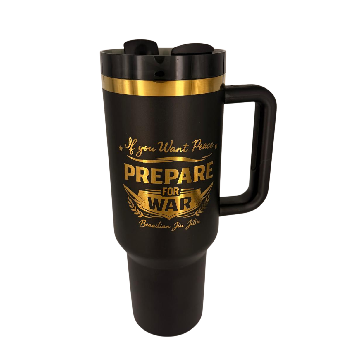 If You Want Peace Prepare for War Tumbler – Personalized Laser Engraved BJJ Tumbler