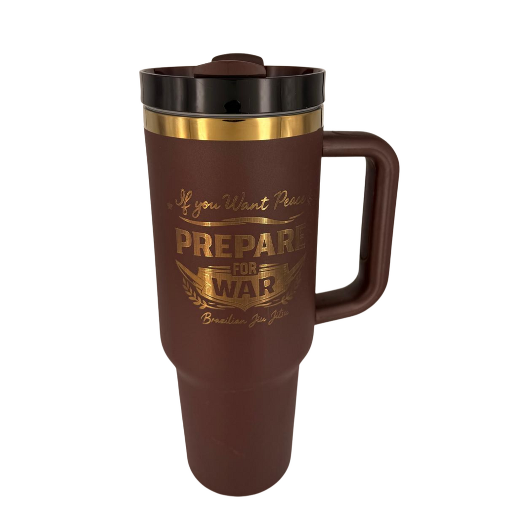 If You Want Peace Prepare for War Tumbler – Personalized Laser Engraved BJJ Tumbler