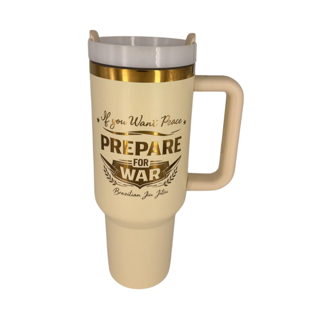If You Want Peace Prepare for War Tumbler – Personalized Laser Engraved BJJ Tumbler