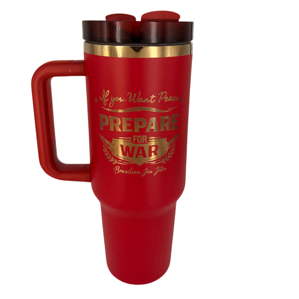 If You Want Peace Prepare for War Tumbler – Personalized Laser Engraved BJJ Tumbler