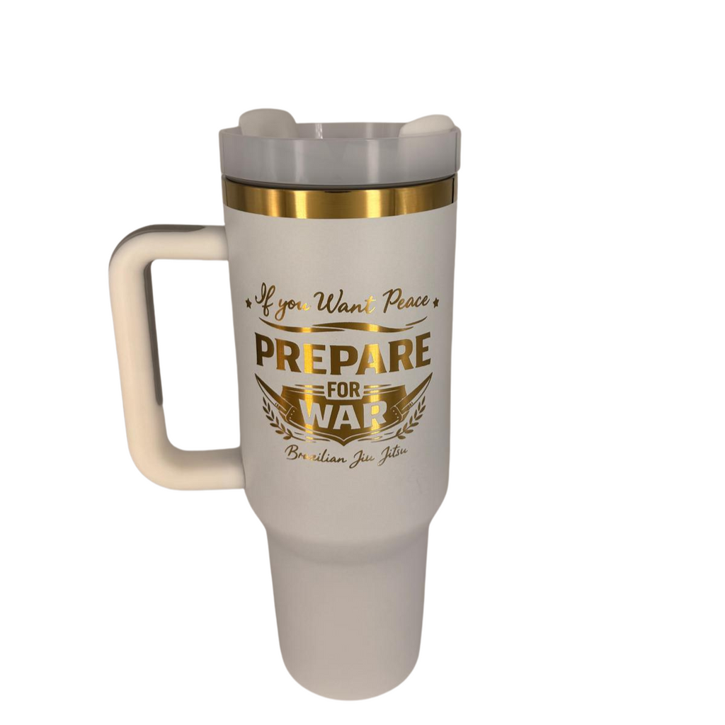If You Want Peace Prepare for War Tumbler – Personalized Laser Engraved BJJ Tumbler