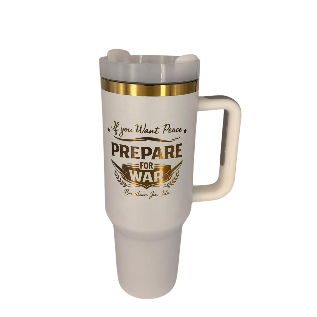 If You Want Peace Prepare for War Tumbler – Personalized Laser Engraved BJJ Tumbler
