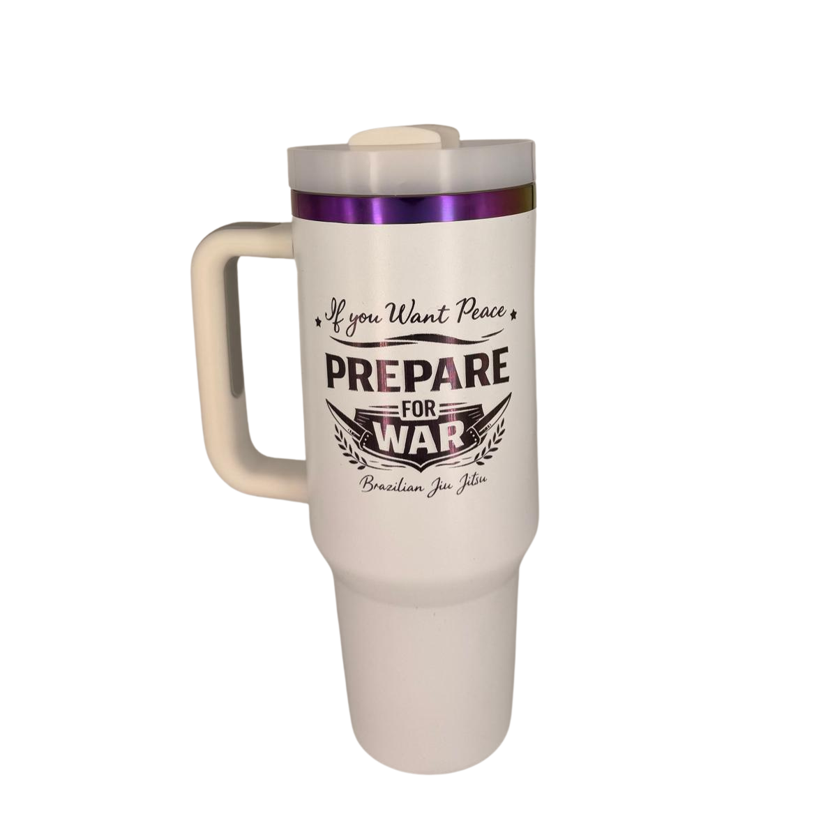 If You Want Peace Prepare for War Tumbler – Personalized Laser Engraved BJJ Tumbler