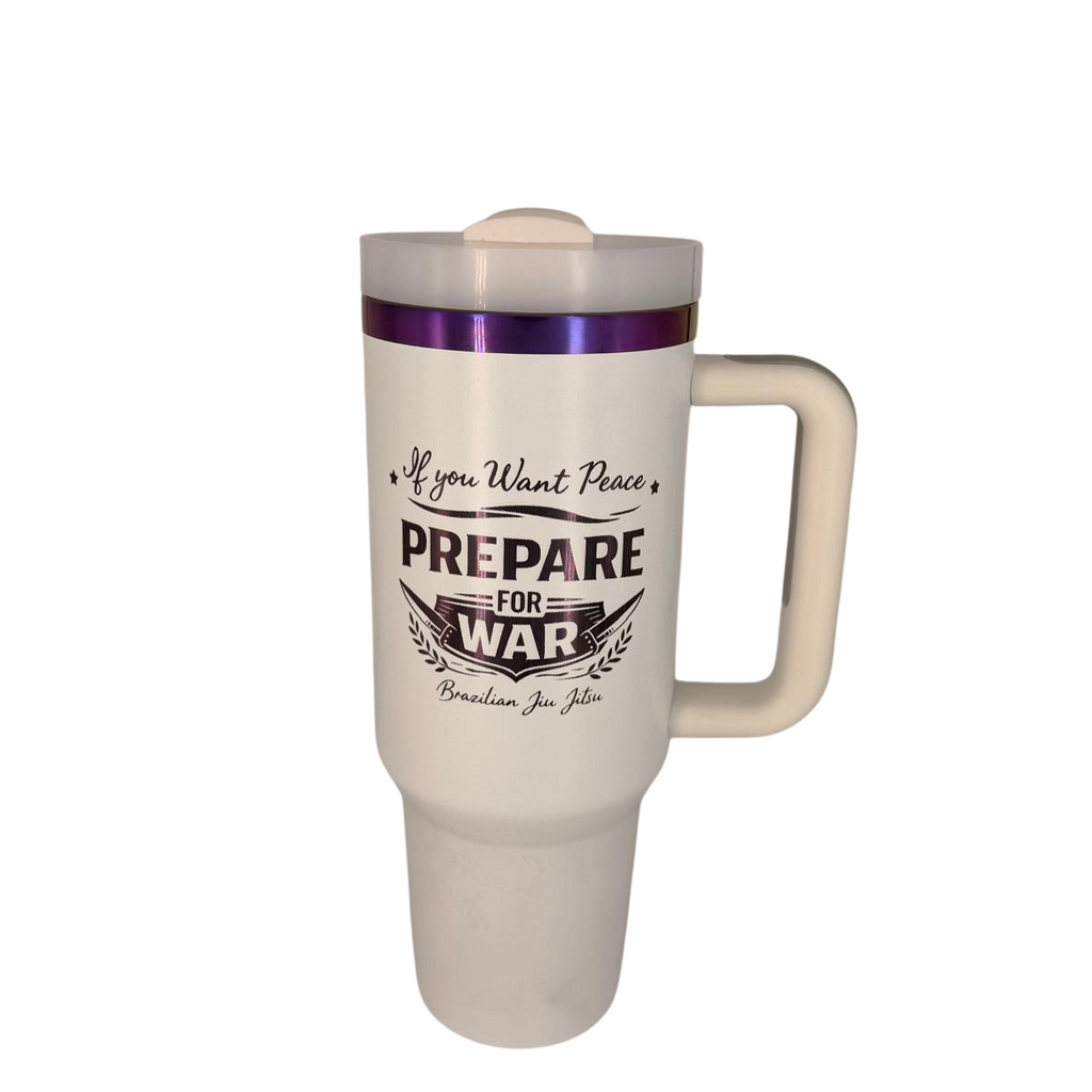 If You Want Peace Prepare for War Tumbler – Personalized Laser Engraved BJJ Tumbler