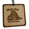 Murder Yoga - Weaponized Pajamas – Personalized Laser Engraved Jiu Jitsu Keychain | Durable, Lightweight, Gift for Grapplers