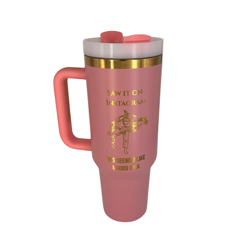 Saw it on IG this seemed like a good idea – Personalized Laser Engraved BJJ Tumbler