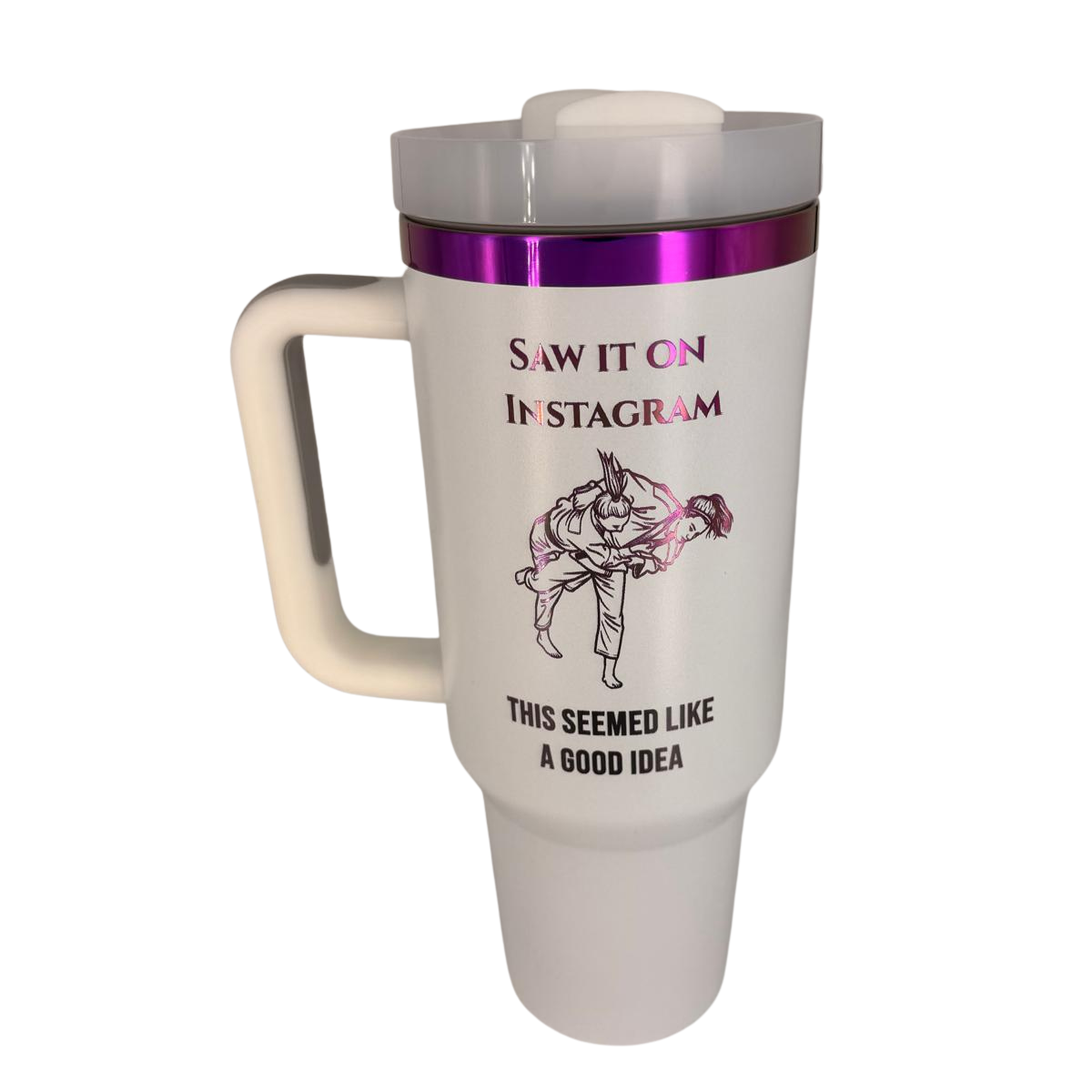 Saw it on IG this seemed like a good idea – Personalized Laser Engraved BJJ Tumbler