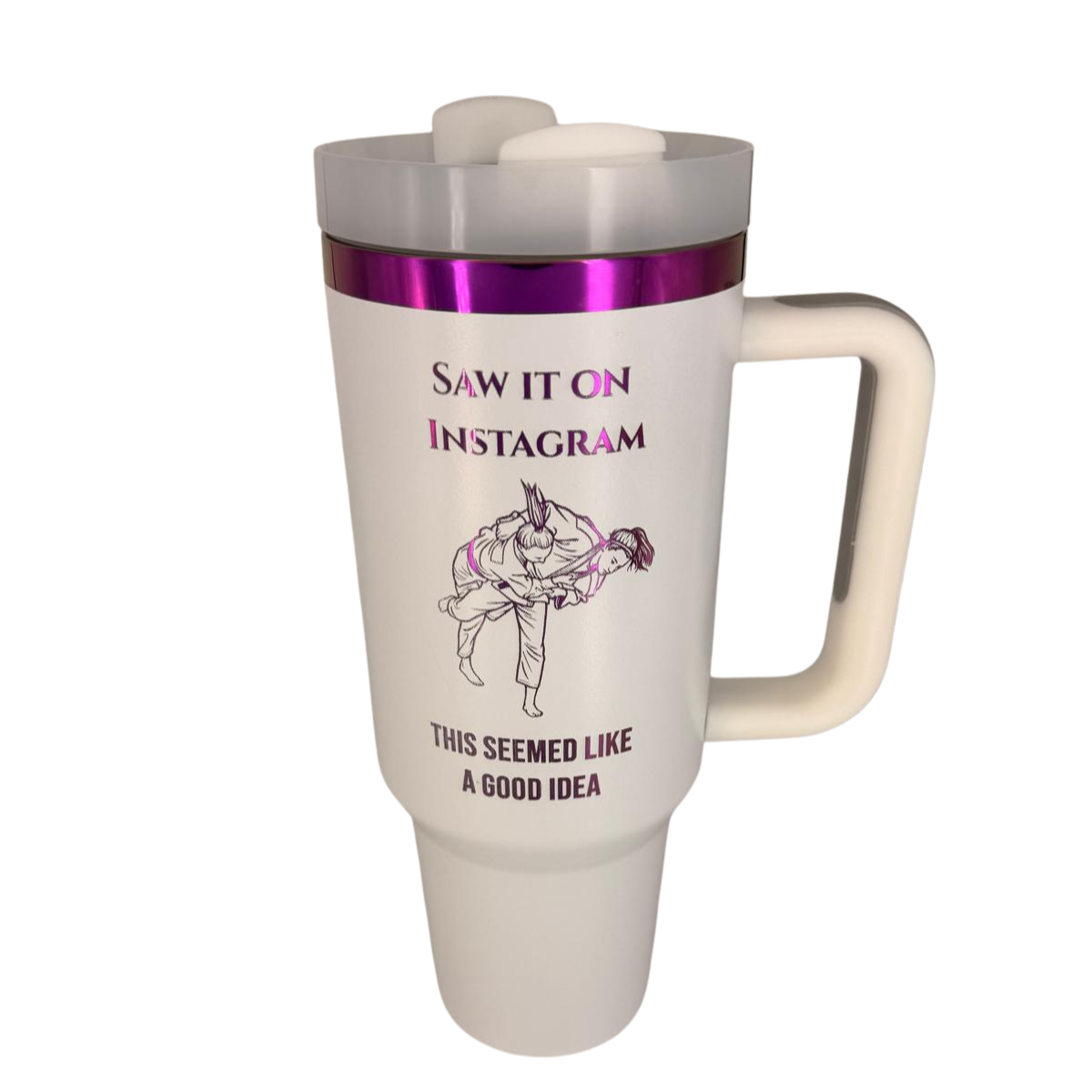 Saw it on IG this seemed like a good idea – Personalized Laser Engraved BJJ Tumbler
