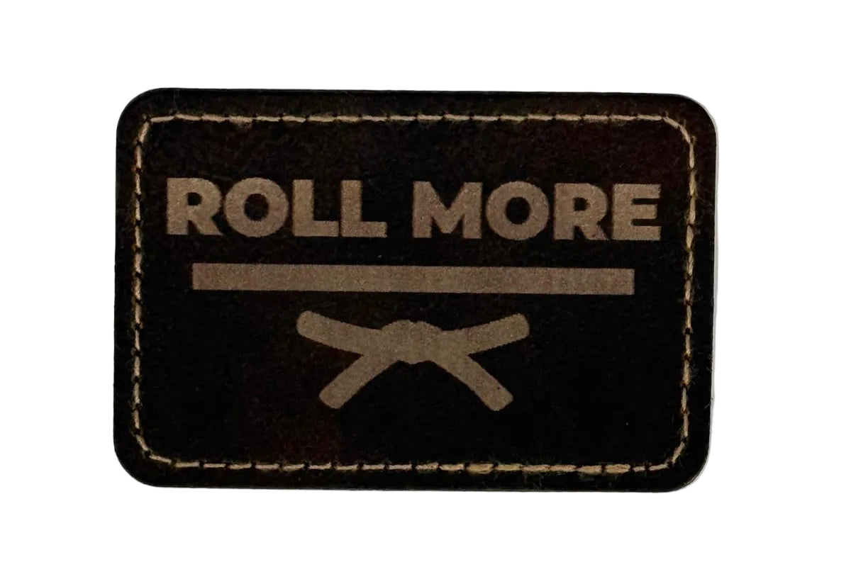 Funny BJJ Leatherette Patches – Iron-On Jiu Jitsu Patches for Hats & Clothing