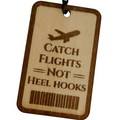 Catch Flights Not Heel Hooks Plane Design – Personalized Laser Engraved Jiu Jitsu Keychain | Durable, Lightweight, Gift for Grapplers