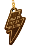 Smaller. Faster. Meaner. – Personalized Laser Engraved Jiu Jitsu Keychain | Durable, Lightweight, Gift for Grapplers