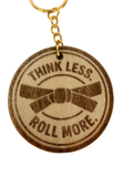 Think Less. Roll More. – Personalized Laser Engraved Jiu Jitsu Keychain | Durable, Lightweight, Gift for Grapplers