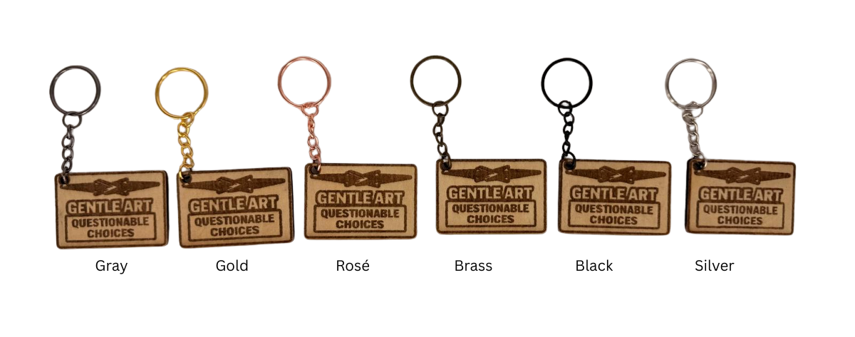 Gentle Art Questionable Choices – Personalized Laser Engraved Jiu Jitsu Keychain | Durable, Lightweight, Gift for Grapplers
