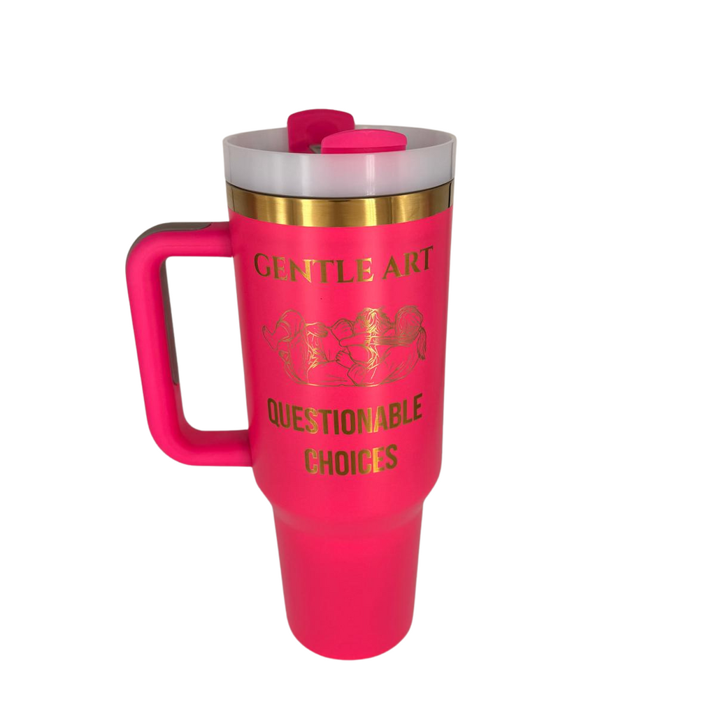 Gentle Art Questionable Choices Tumbler – Personalized Laser Engraved BJJ Tumbler