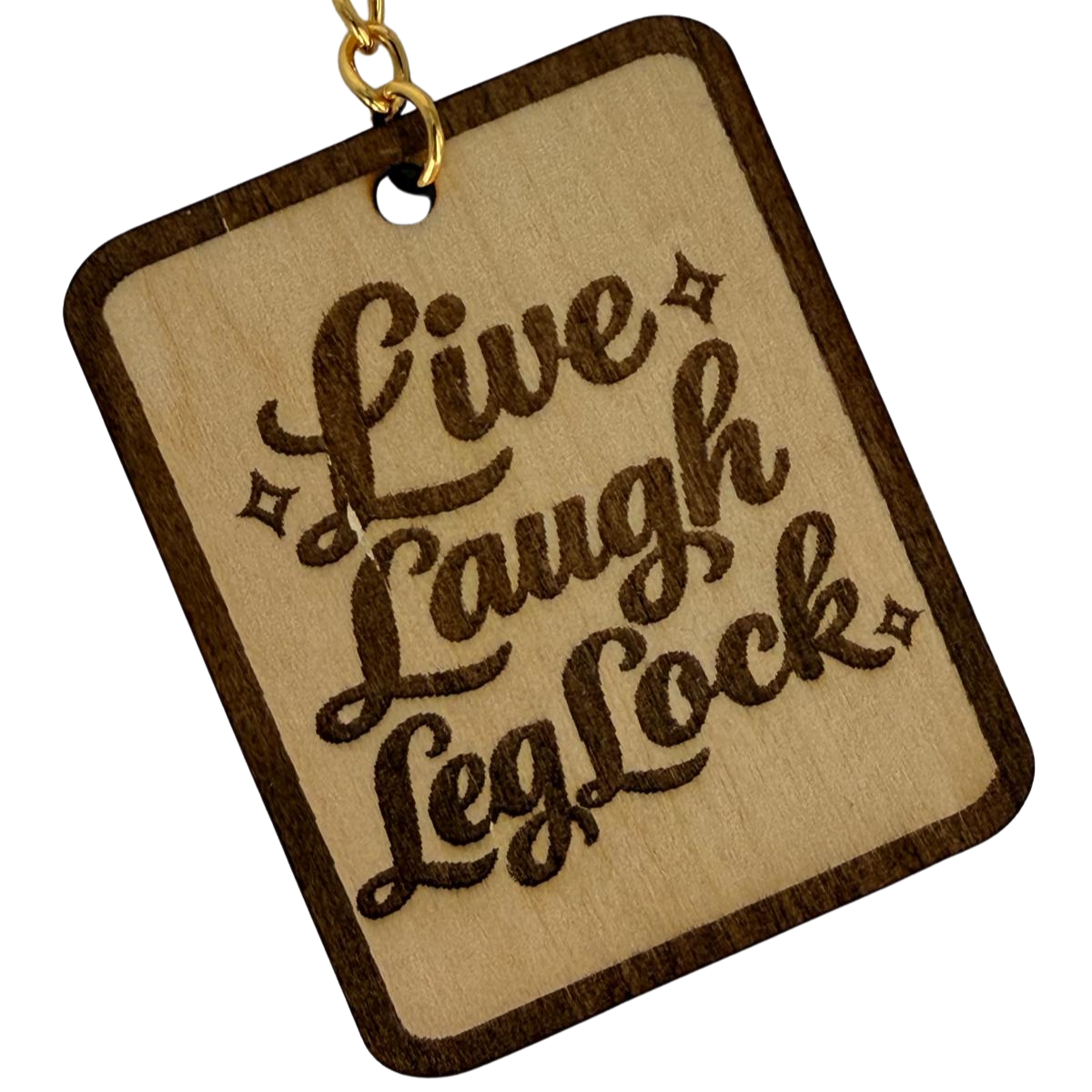 Live Laugh Leg Lock  – Personalized Laser Engraved Jiu Jitsu Keychain | Durable, Lightweight, Gift for Grapplers
