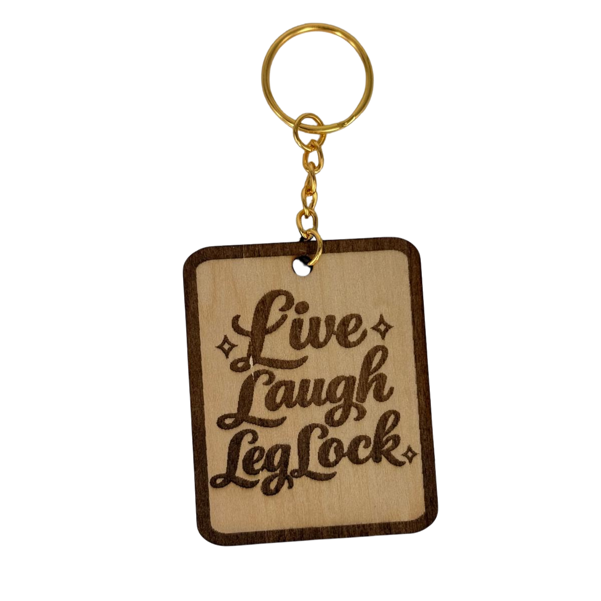 Live Laugh Leg Lock  – Personalized Laser Engraved Jiu Jitsu Keychain | Durable, Lightweight, Gift for Grapplers