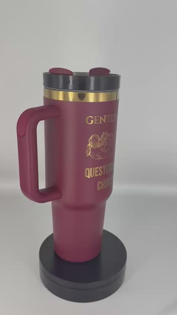 Gentle Art Questionable Choices Tumbler – Personalized Laser Engraved BJJ Tumbler