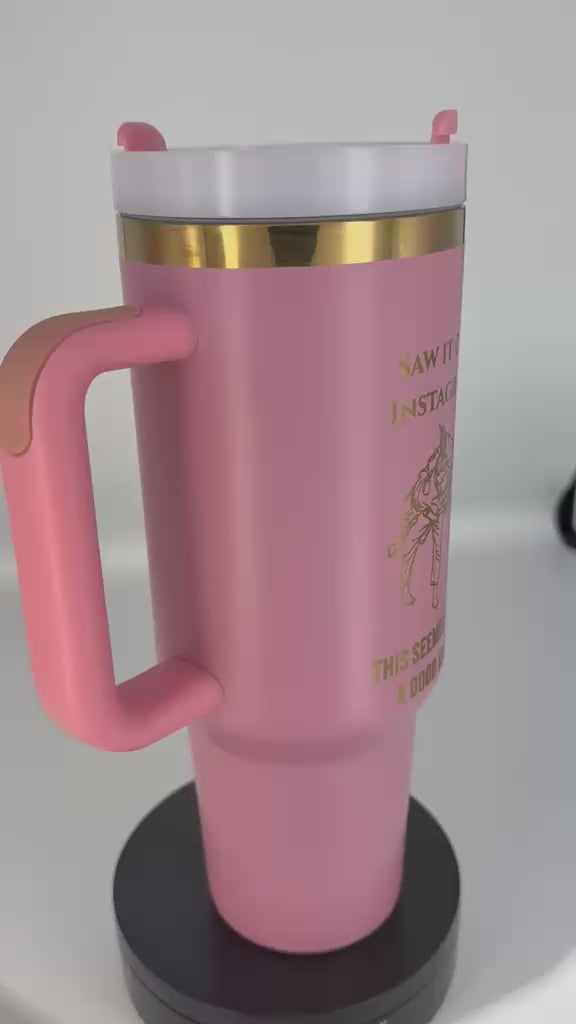 Saw it on IG this seemed like a good idea – Personalized Laser Engraved BJJ Tumbler