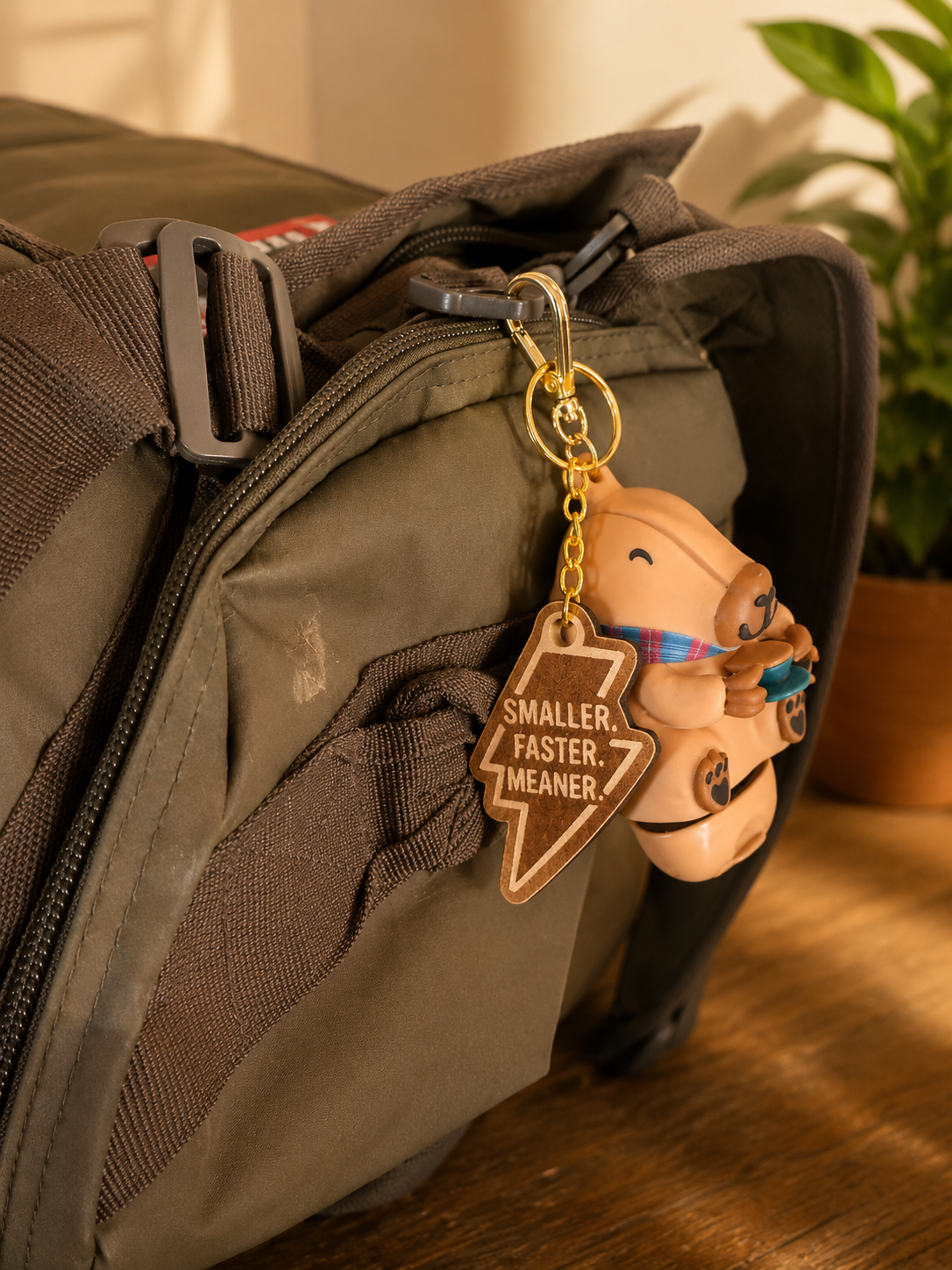 Smaller. Faster. Meaner. – Personalized Laser Engraved Jiu Jitsu Keychain | Durable, Lightweight, Gift for Grapplers
