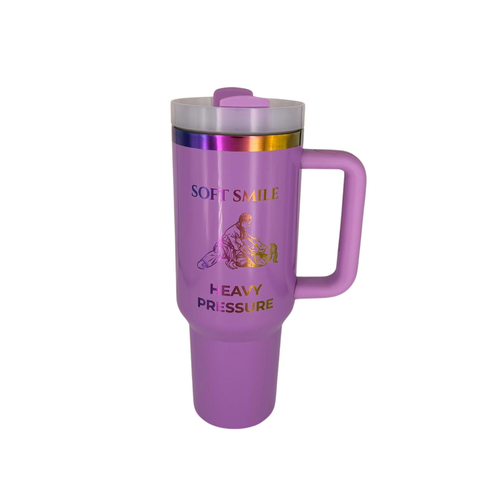 Soft Smile Heavy Pressure – Personalized Laser Engraved BJJ Tumbler