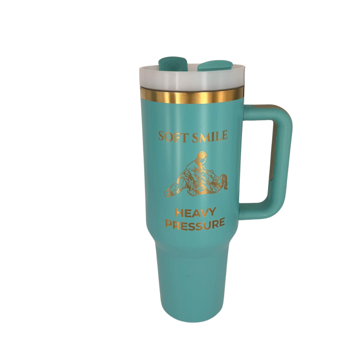 Soft Smile Heavy Pressure – Personalized Laser Engraved BJJ Tumbler
